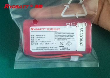 Bloco da bateria do íon 18650 de 2S1P 7,4 V 2600mAh Li